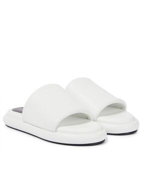 Proenza Schouler pipe padded leather slides white 40 womens size 9
